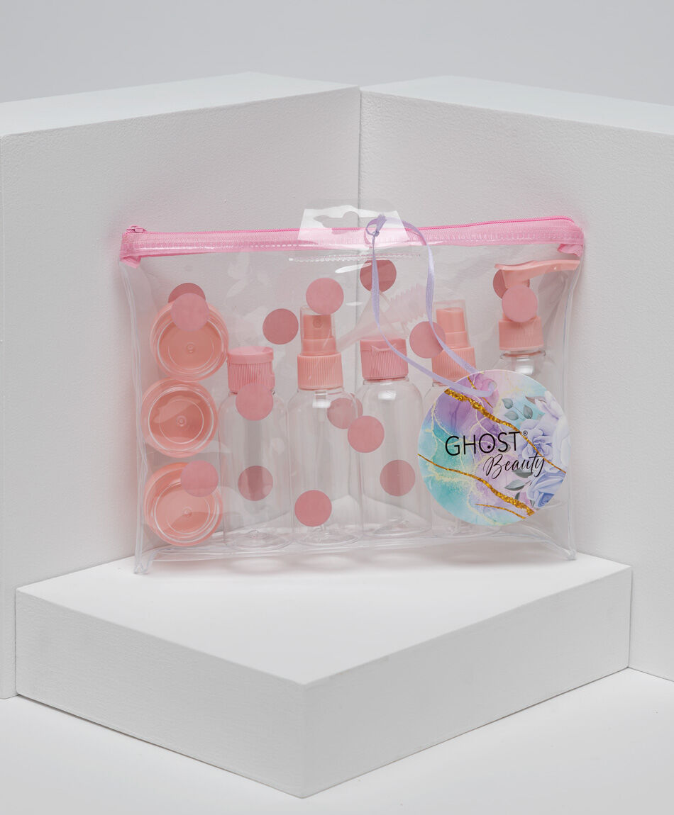 Set botellas de viaje + estuche