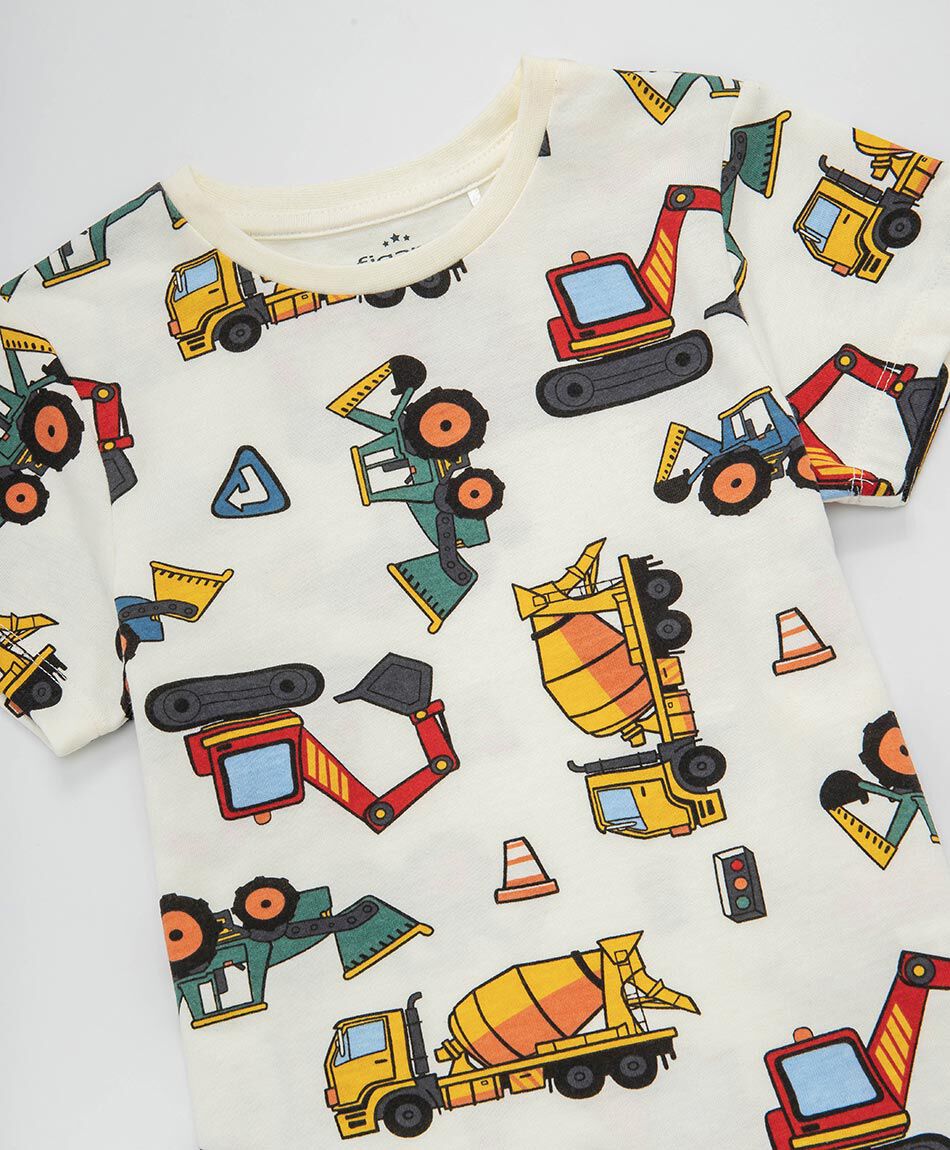 Remera beb&eacute; autos construcci&oacute;n