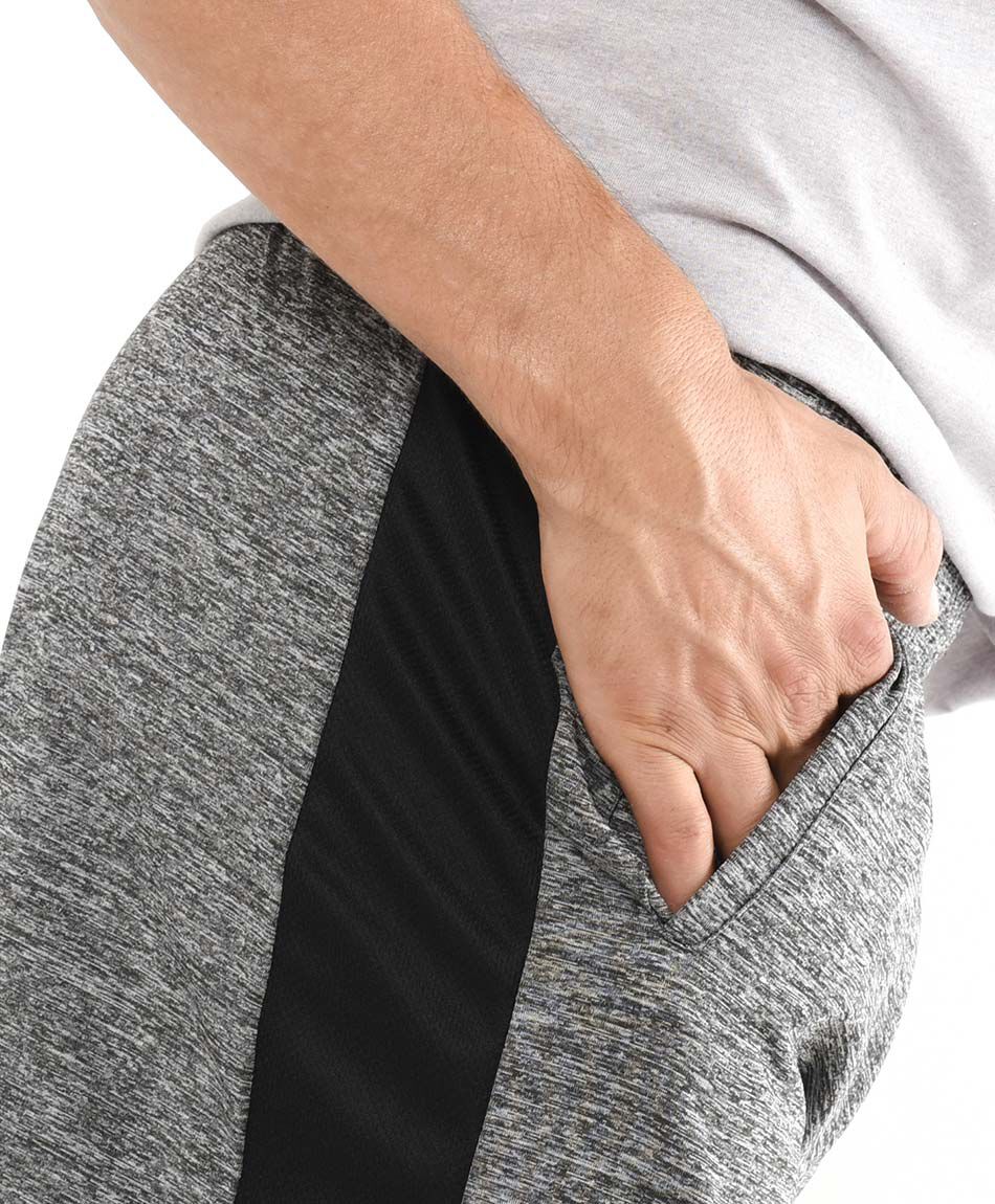 Short deportivo hombre gris jaspeado