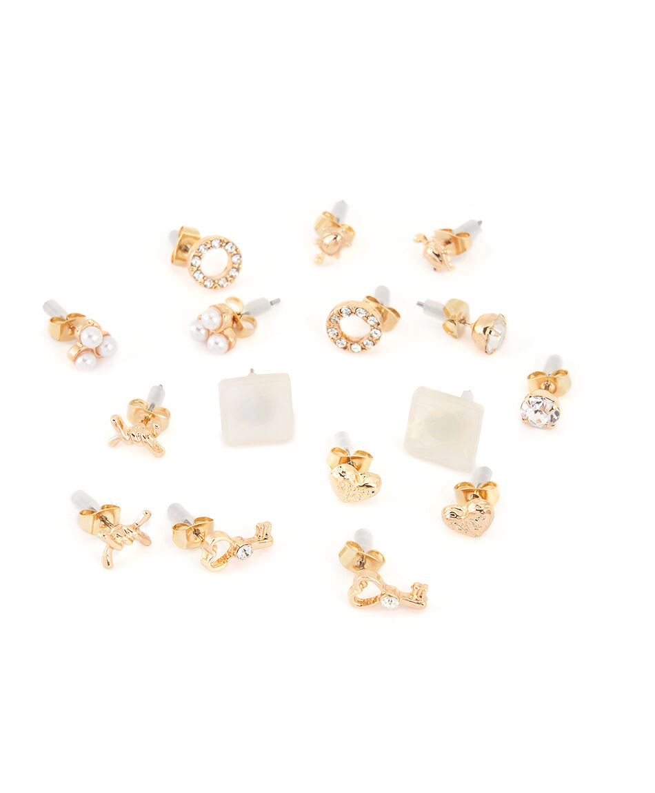 Set 8 aros mujer dorados