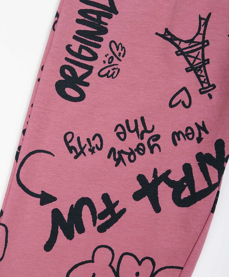 Leggins ni&ntilde;a estampado graffiti