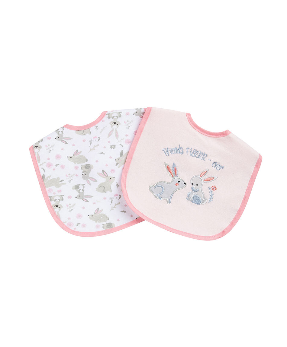 Pack 2 baberos beb&eacute; conejos