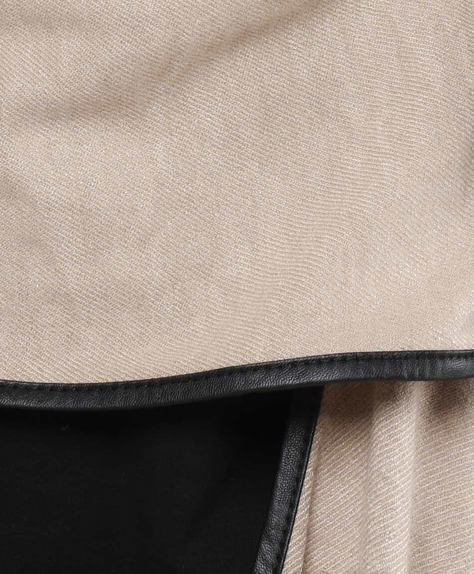 Poncho mujer beige