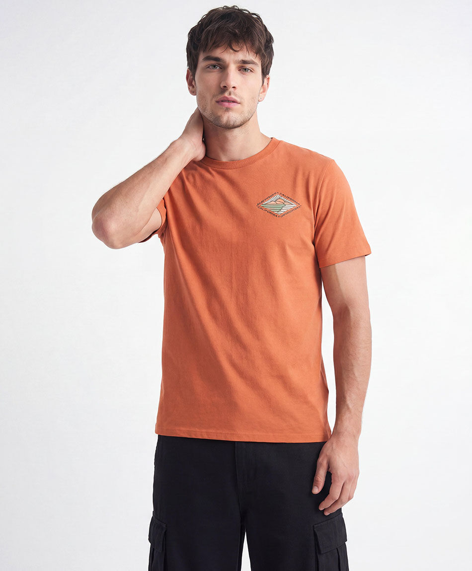 Remera hombre doble estampado california