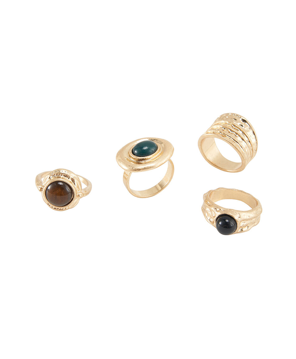 Set anillos mujer piedras