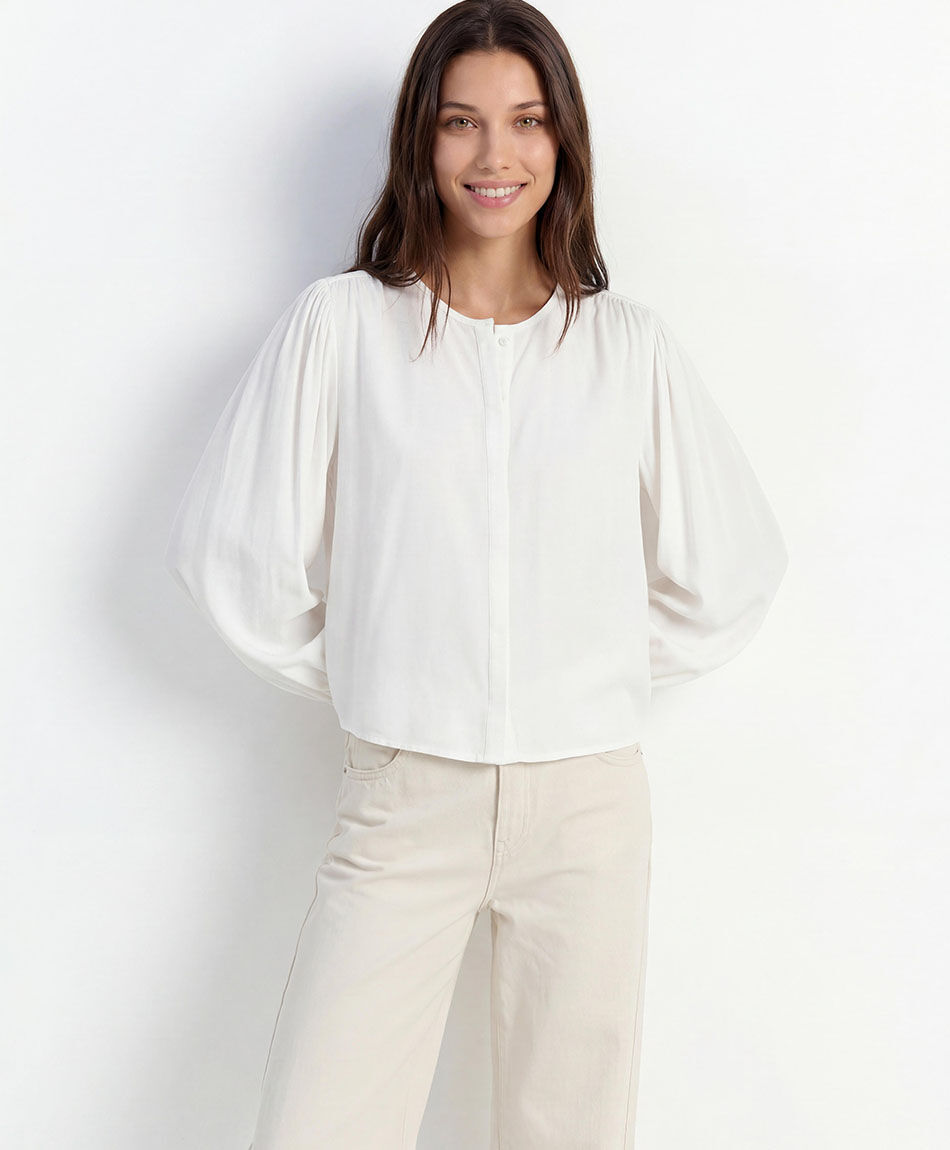Camisa mujer manga globo