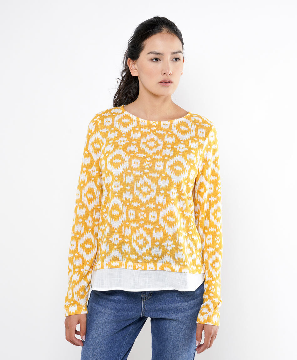 Remera mujer print mix