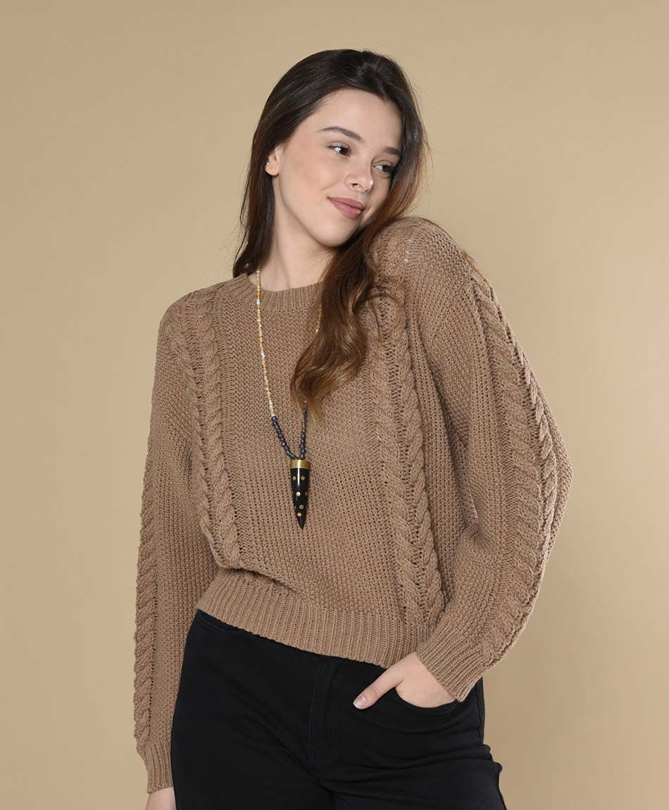 Sweater mujer trenzas