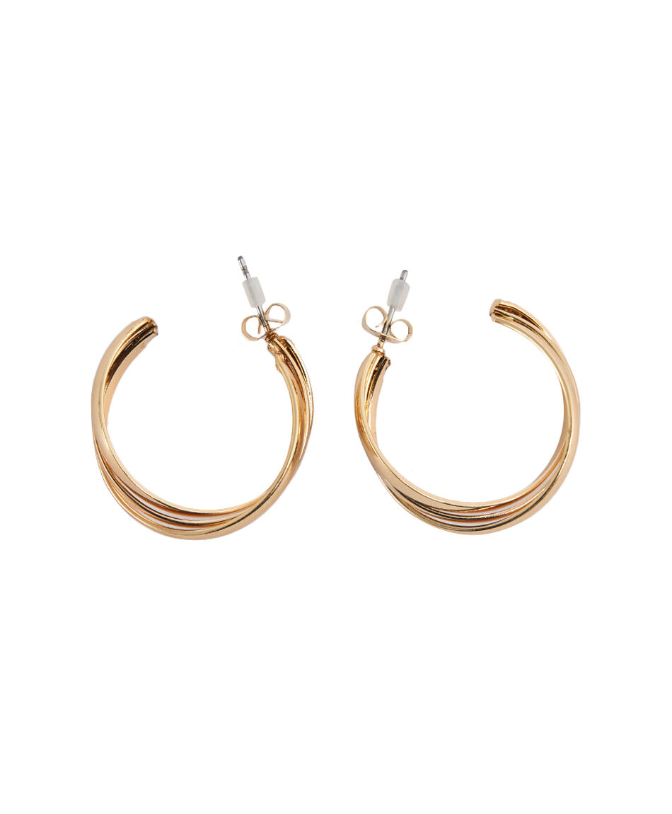 Aros mujer elegente gold
