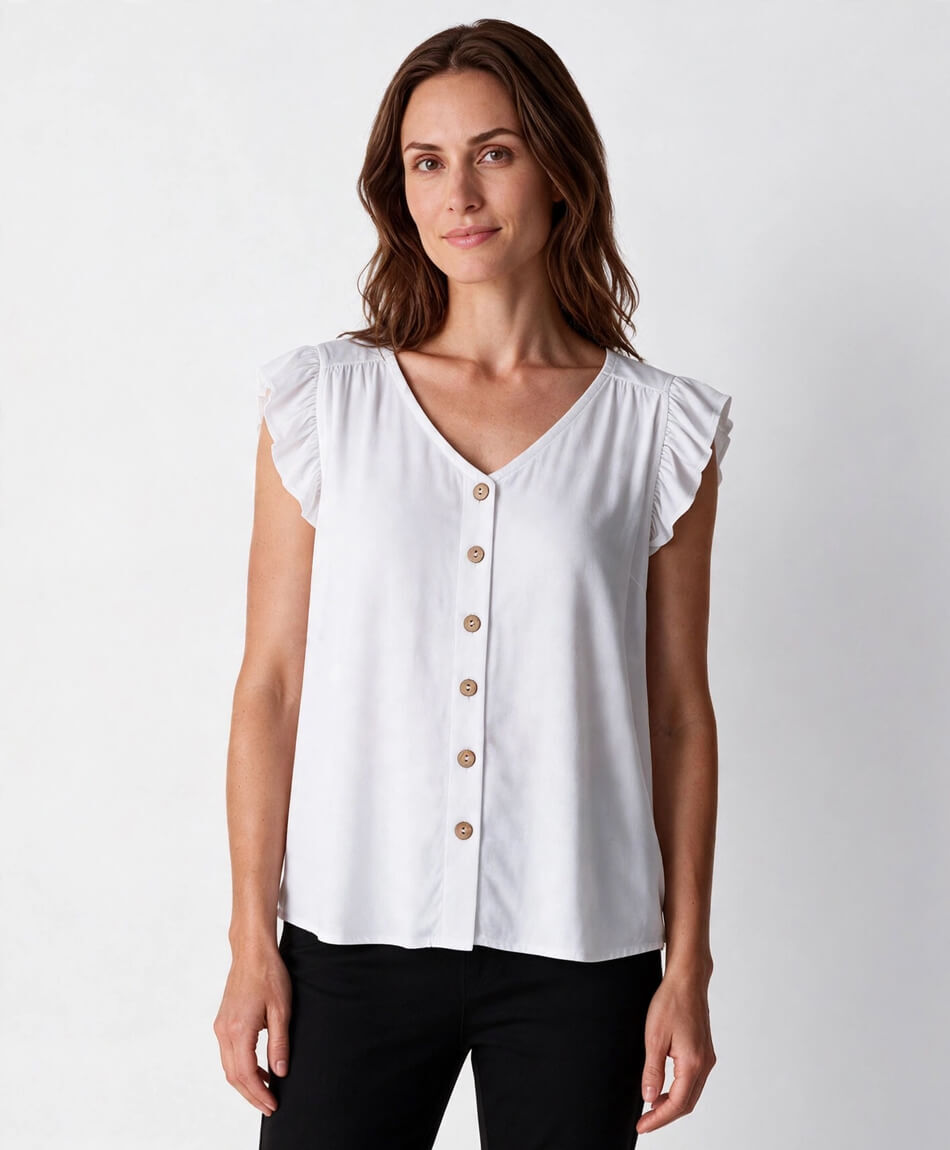 Blusa mujer manga vuelo