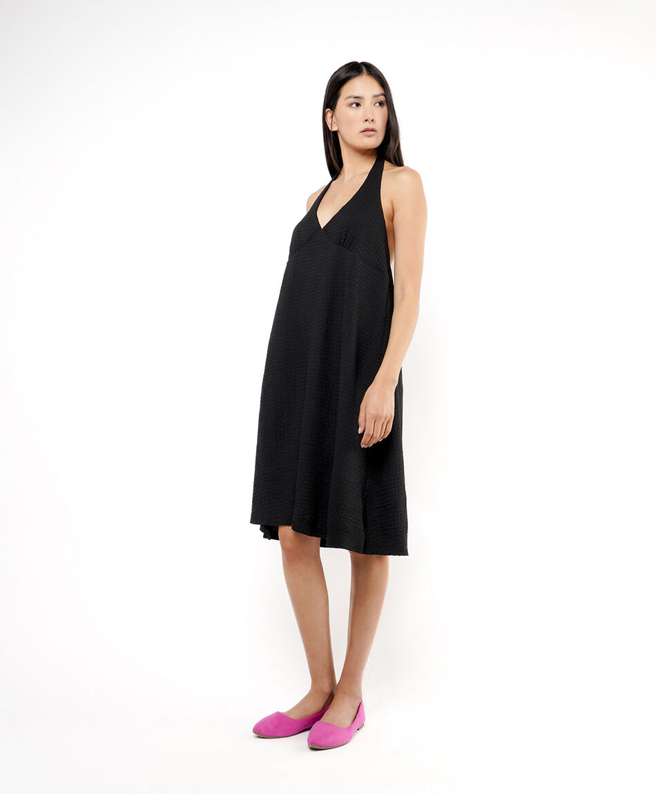 Vestido mujer jacquard black