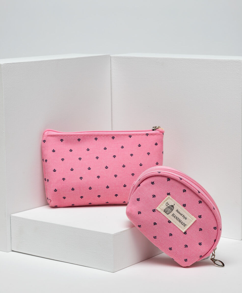 Set 3 cosmetiqueros rosados