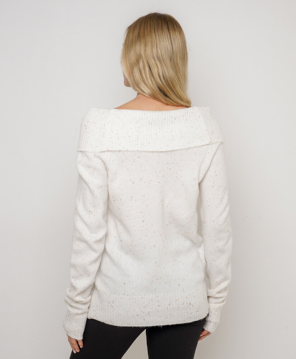 Sweater mujer cuello ancho