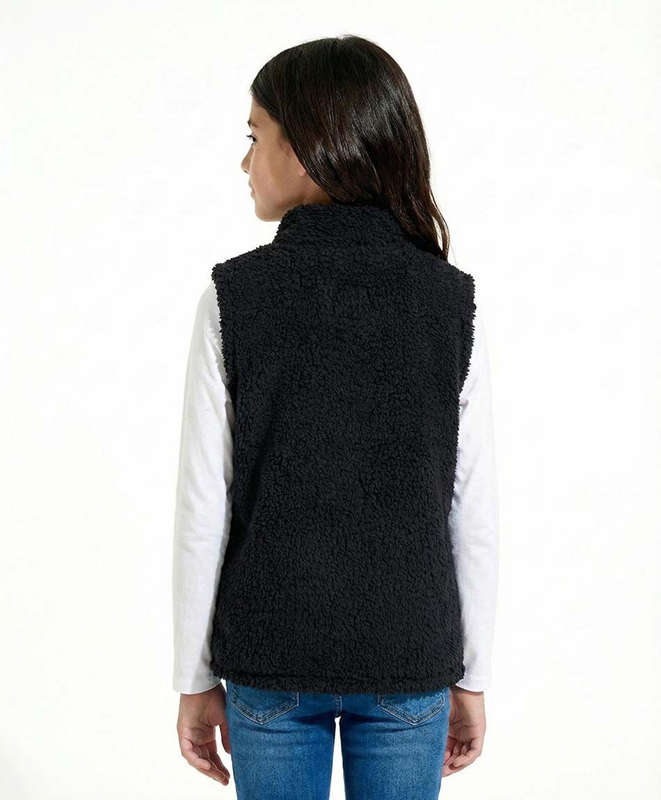 Buzo ni&ntilde;a vest chiporro negro