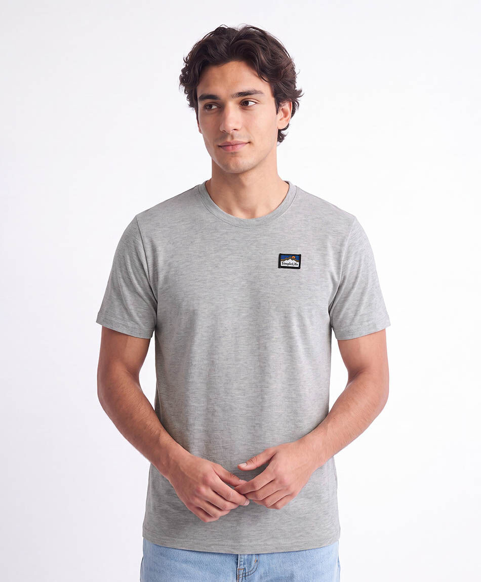 Remera hombre lisa logo