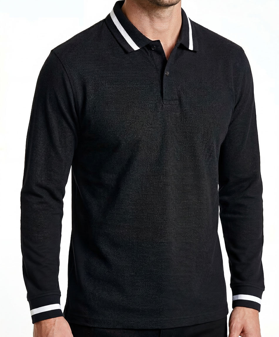 Remera hombre cuello polo linea white