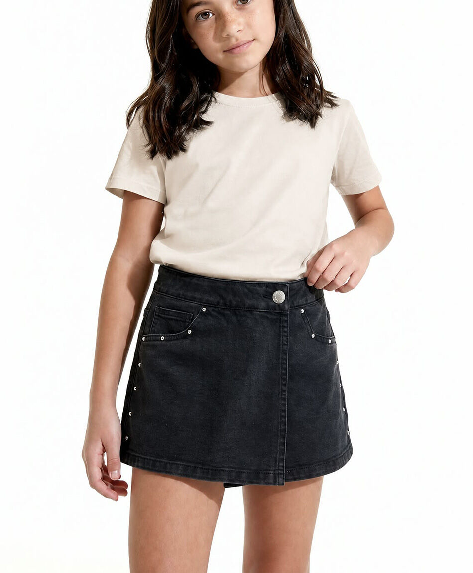 Short ni&ntilde;a falda tachas