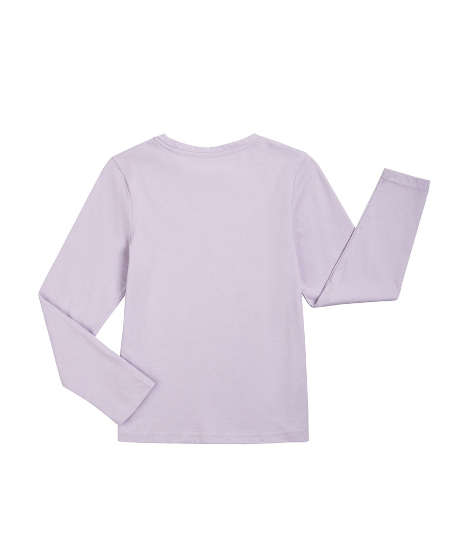 Remera ni&ntilde;a estampado coraz&oacute;n mora