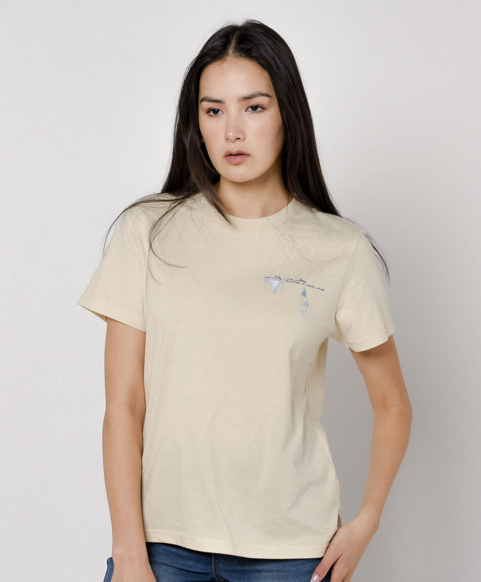 Remera mujer bikini bordado