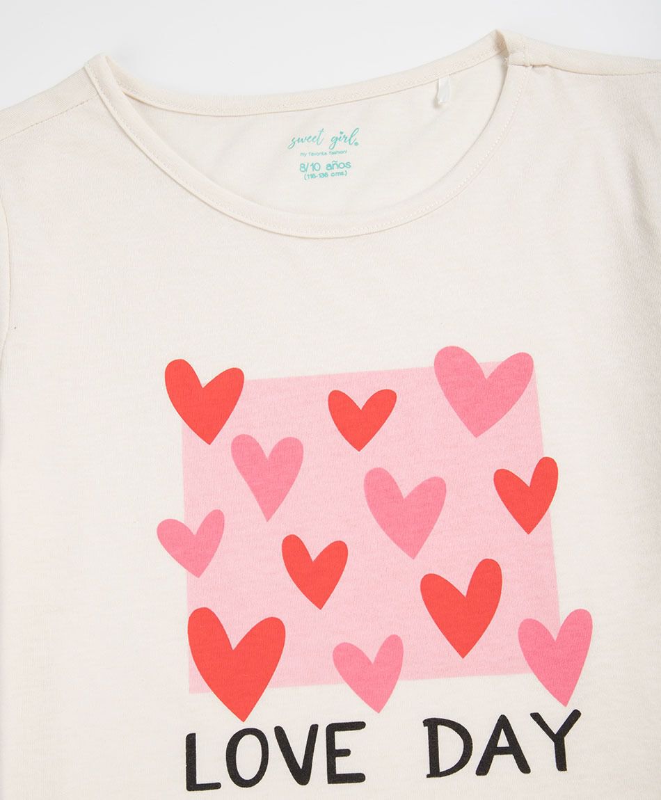 Remera ni&ntilde;a love day
