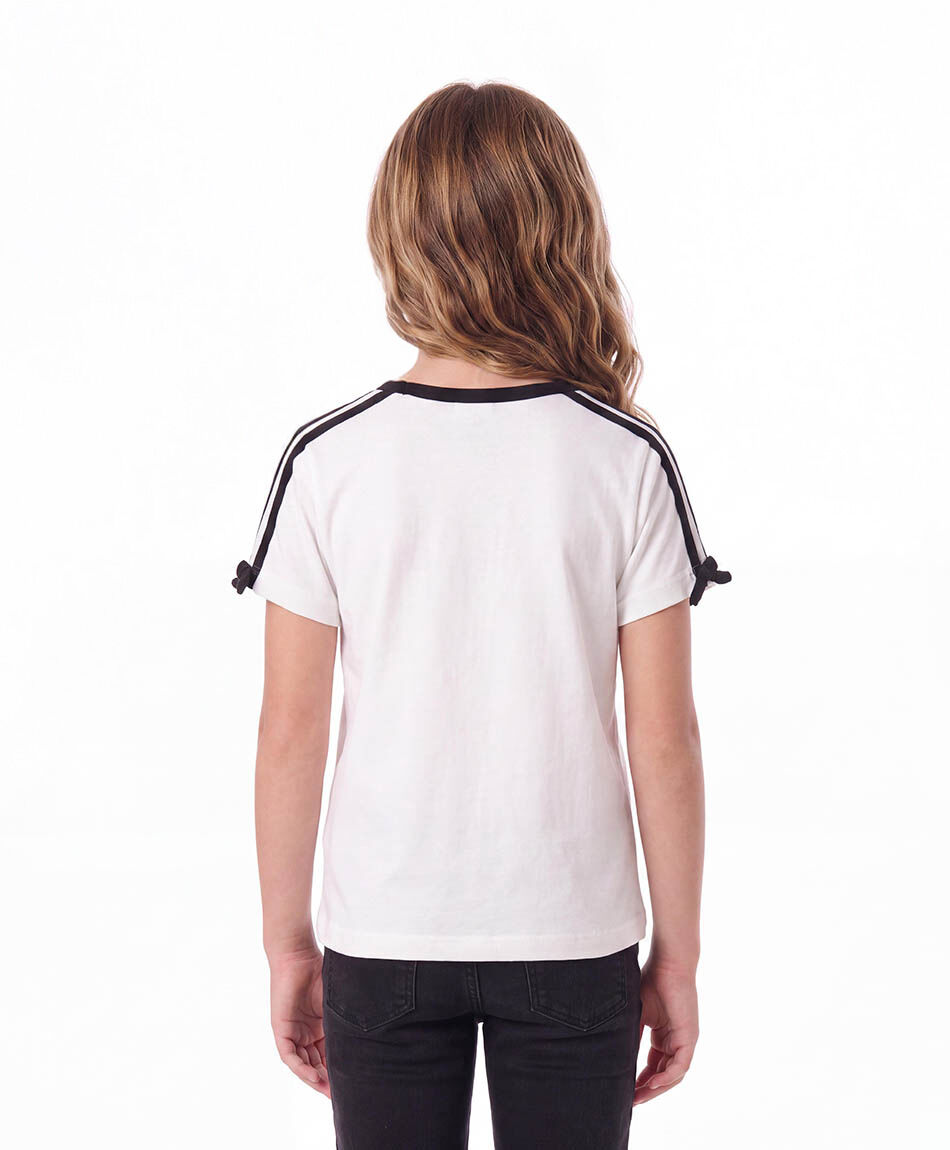 Remera ni&ntilde;a doble l&iacute;nea