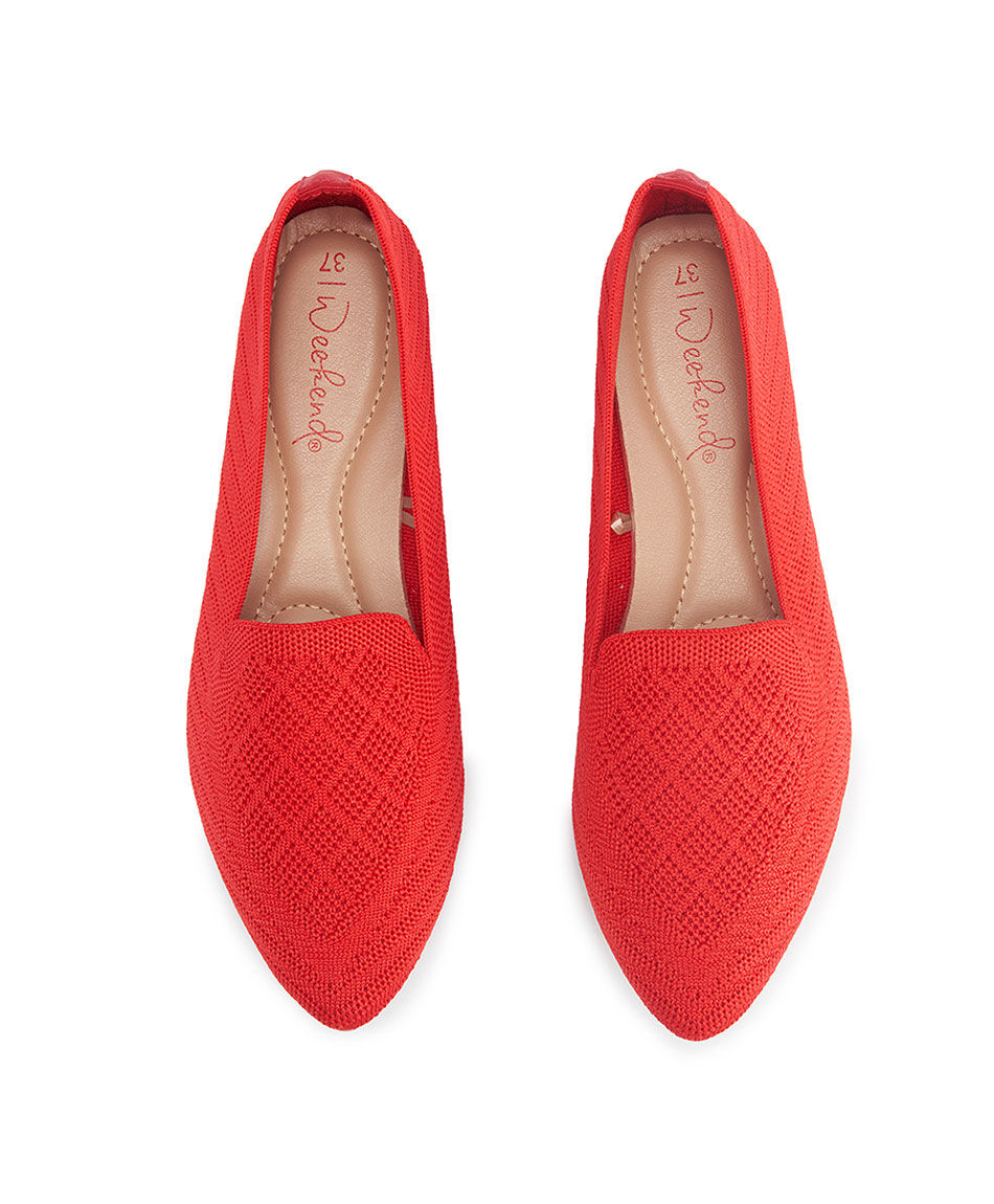 Ballerina mujer tejida roja