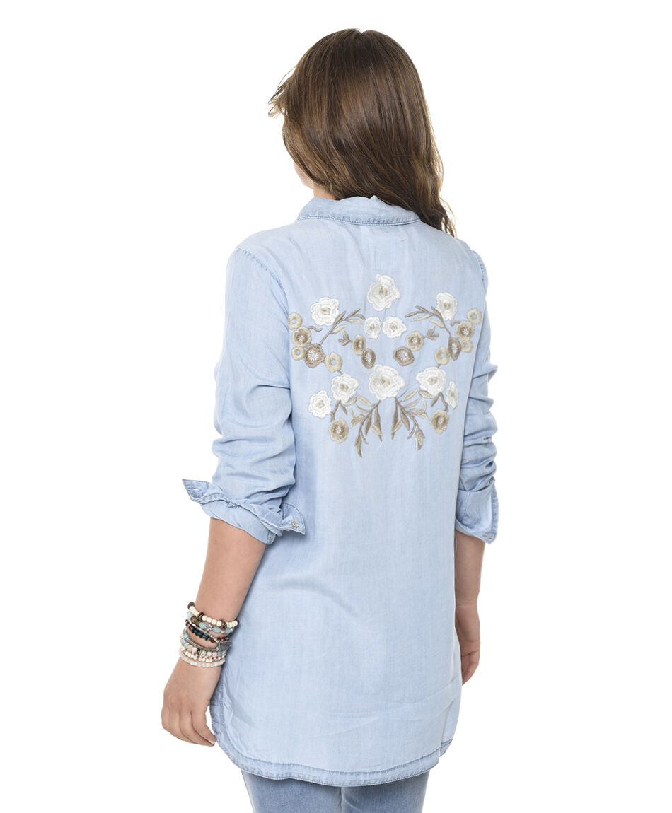 Blusa bordado flores