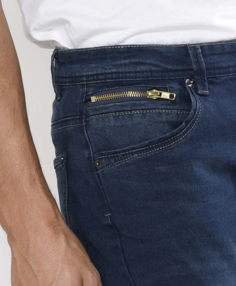 Jeans hombre desgastado slim fit