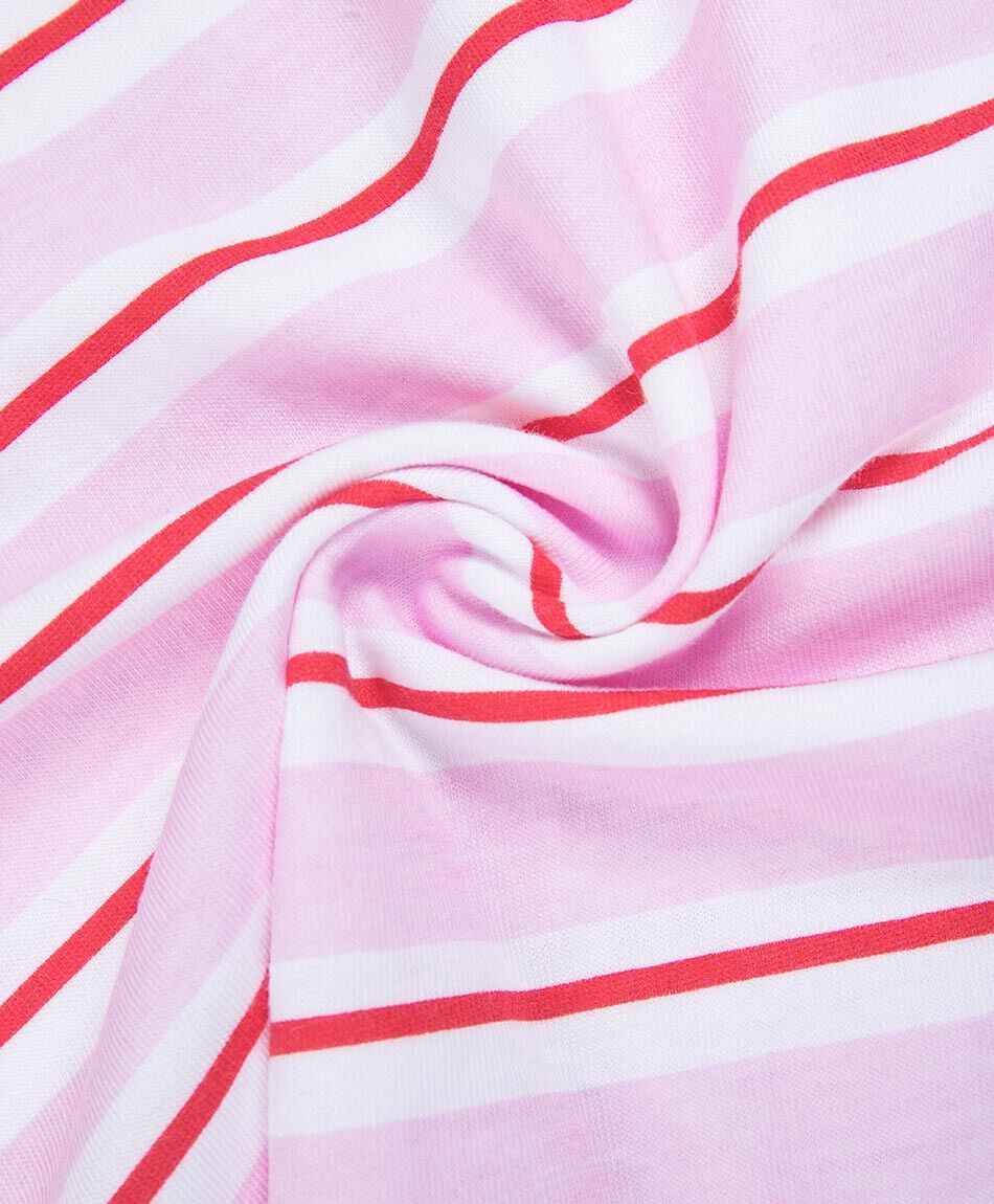 Remera ni&ntilde;a l&iacute;neas lazos