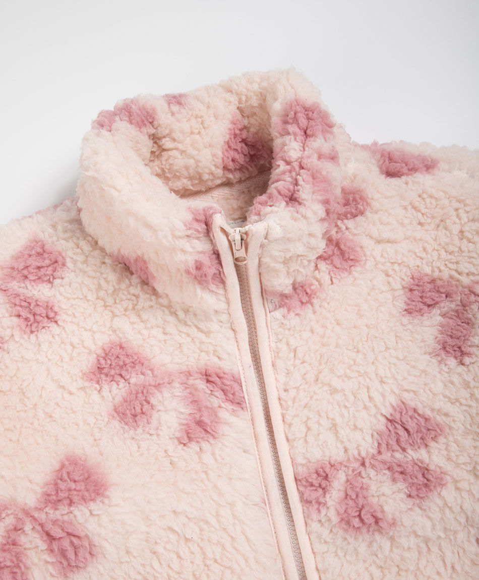 Buzo ni&ntilde;a estampado mo&ntilde;o pink