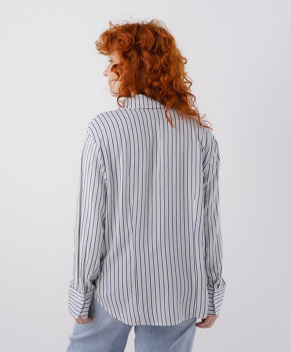 Camisa mujer listas bicolor