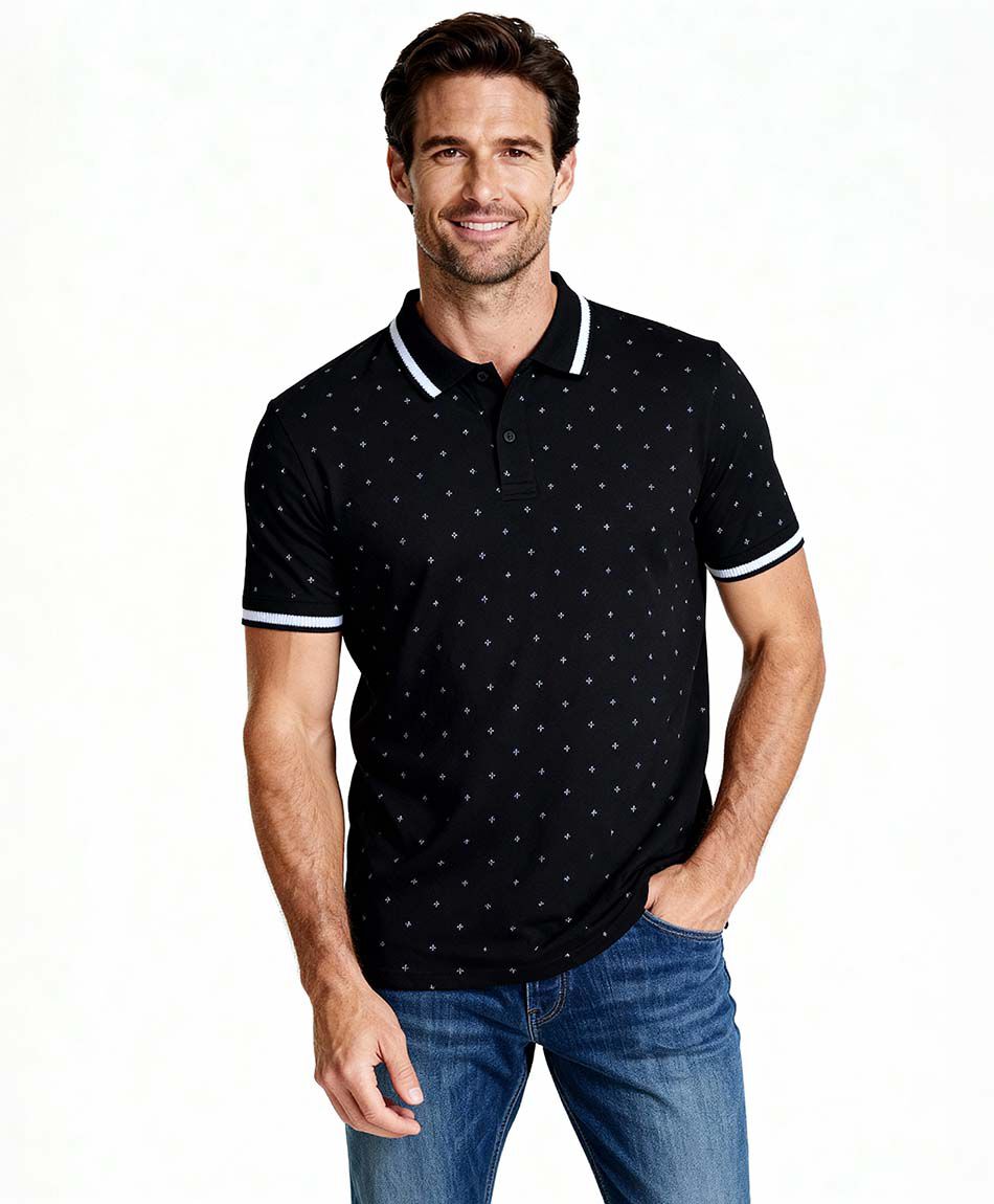 Remera hombre piqu&eacute; l&iacute;neas