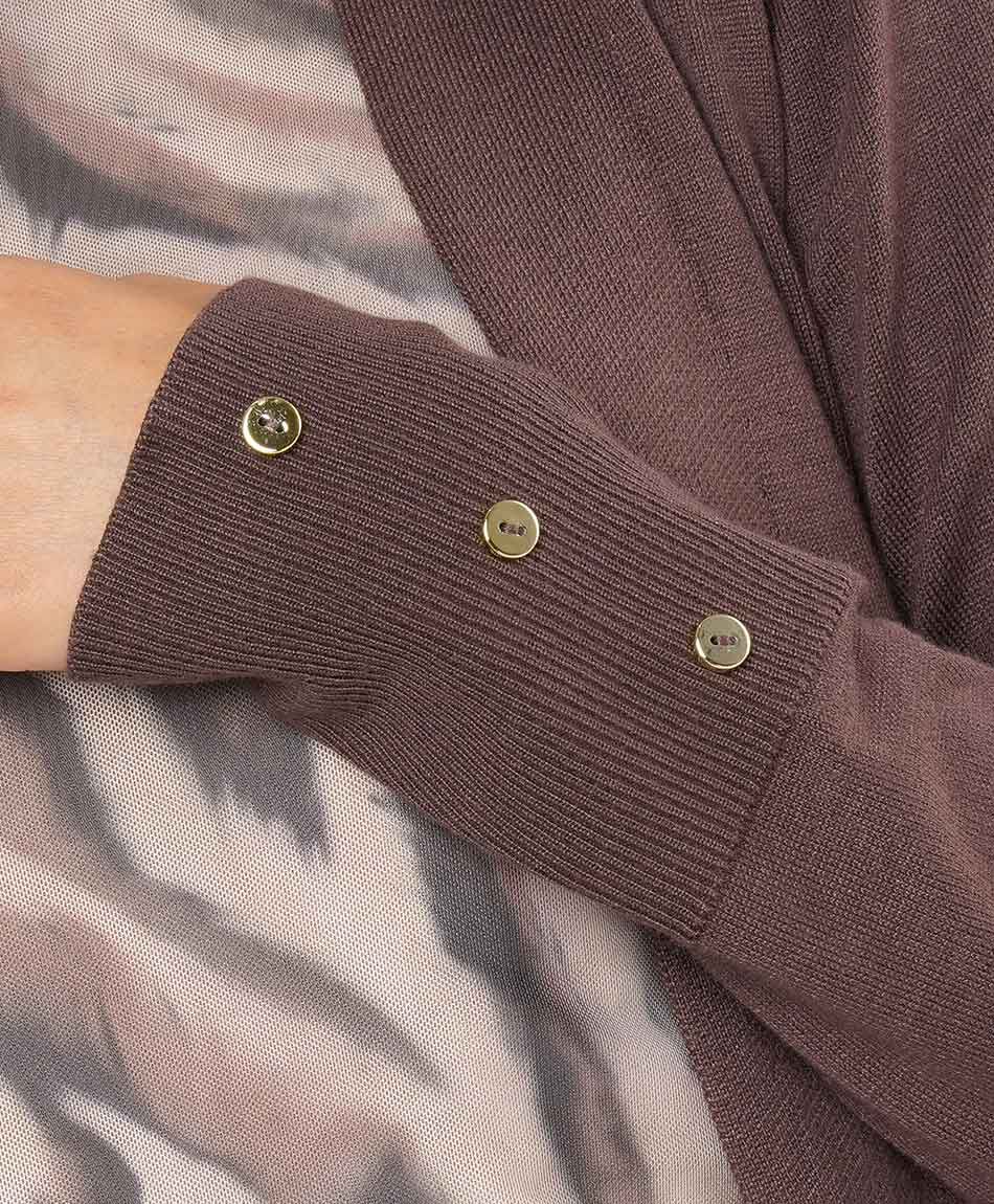 Cardigan mujer corte recto