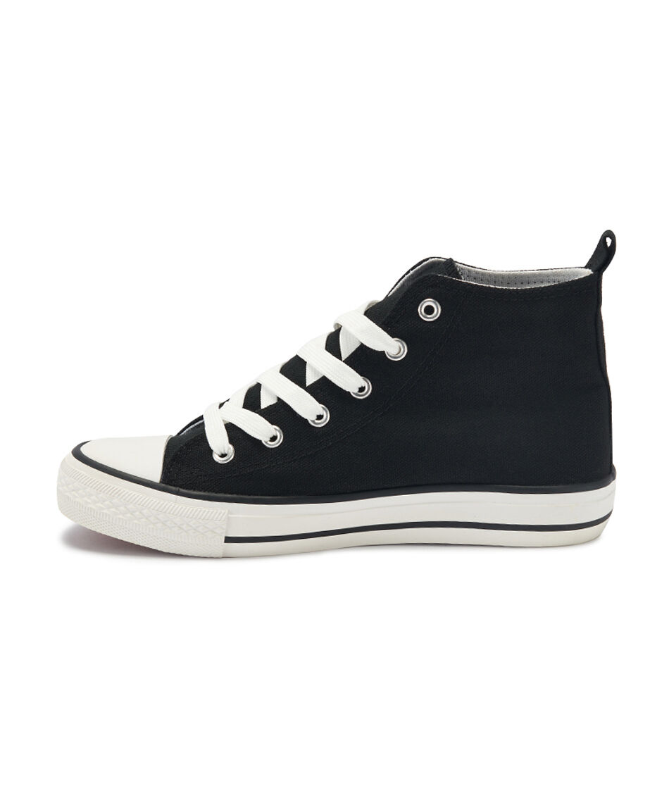Zapatilla mujer ca&ntilde;a alta lisa