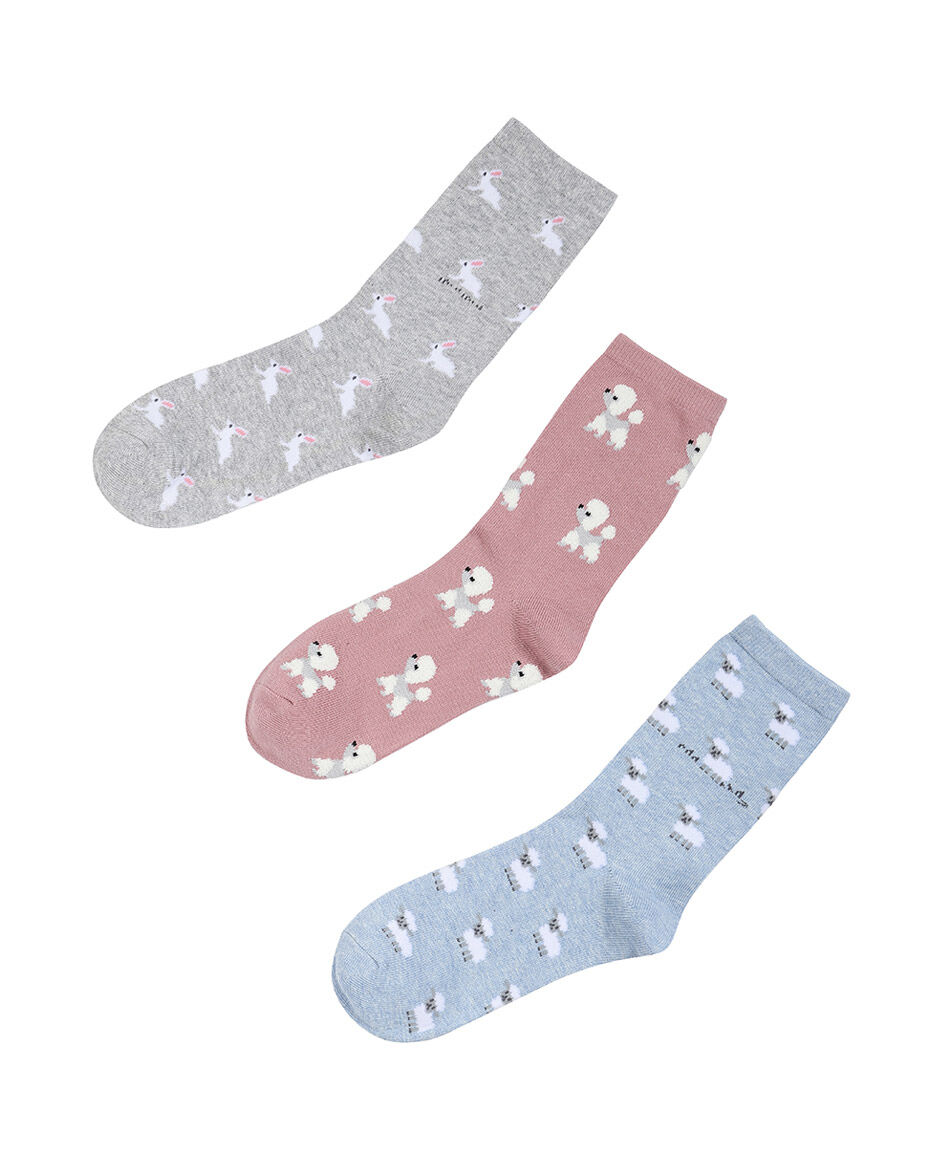 Pack 3 medias mujer animals