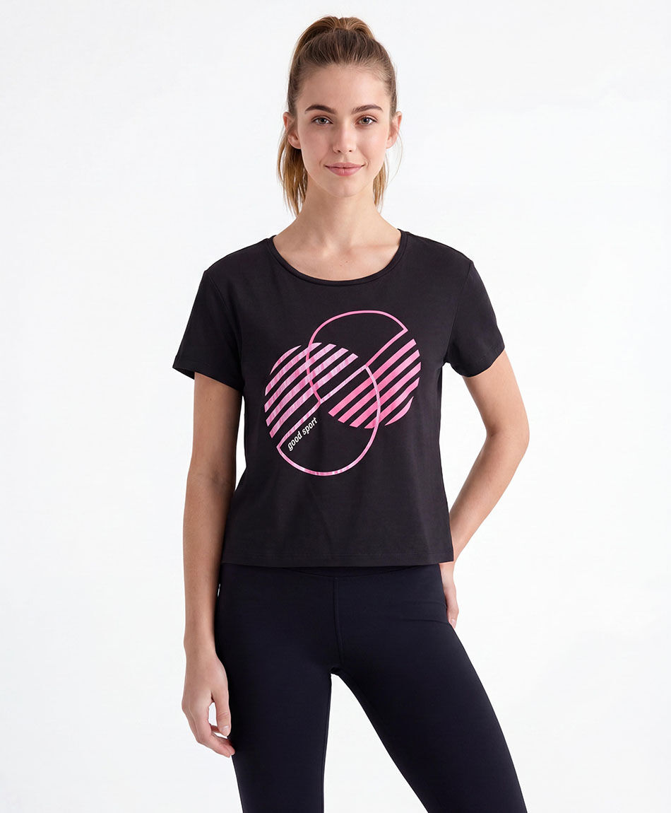 Remera deportiva mujer doble c&iacute;rculo