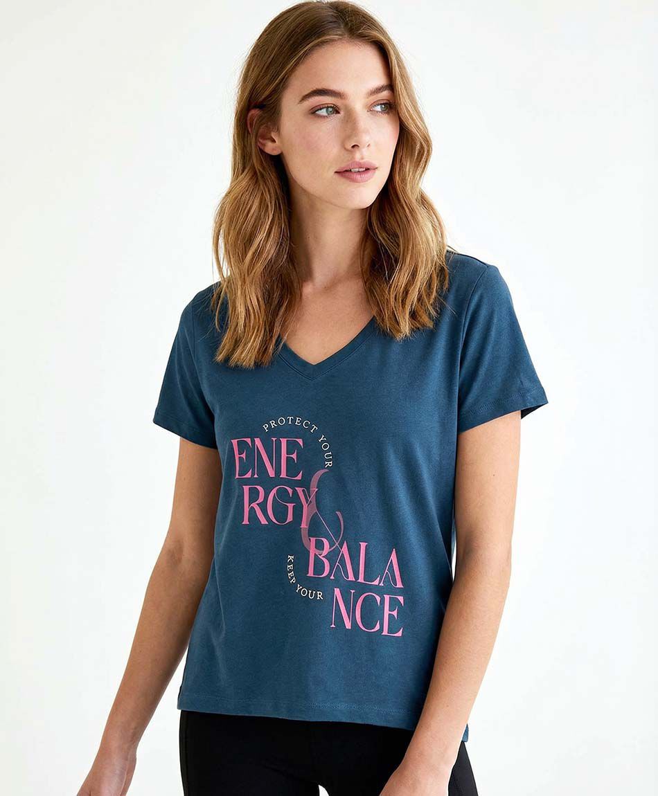 Remera deportiva mujer blue energy