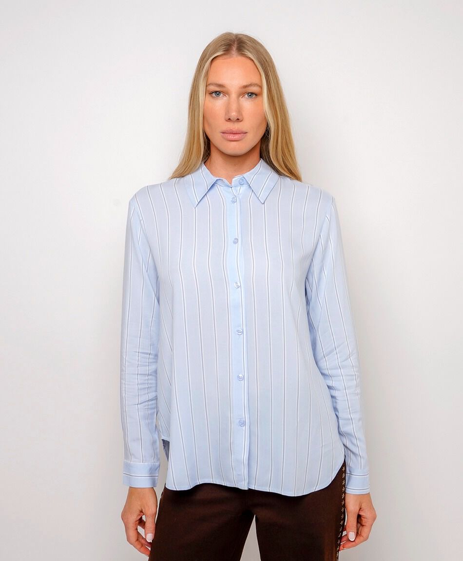 Camisa mujer camisera listada