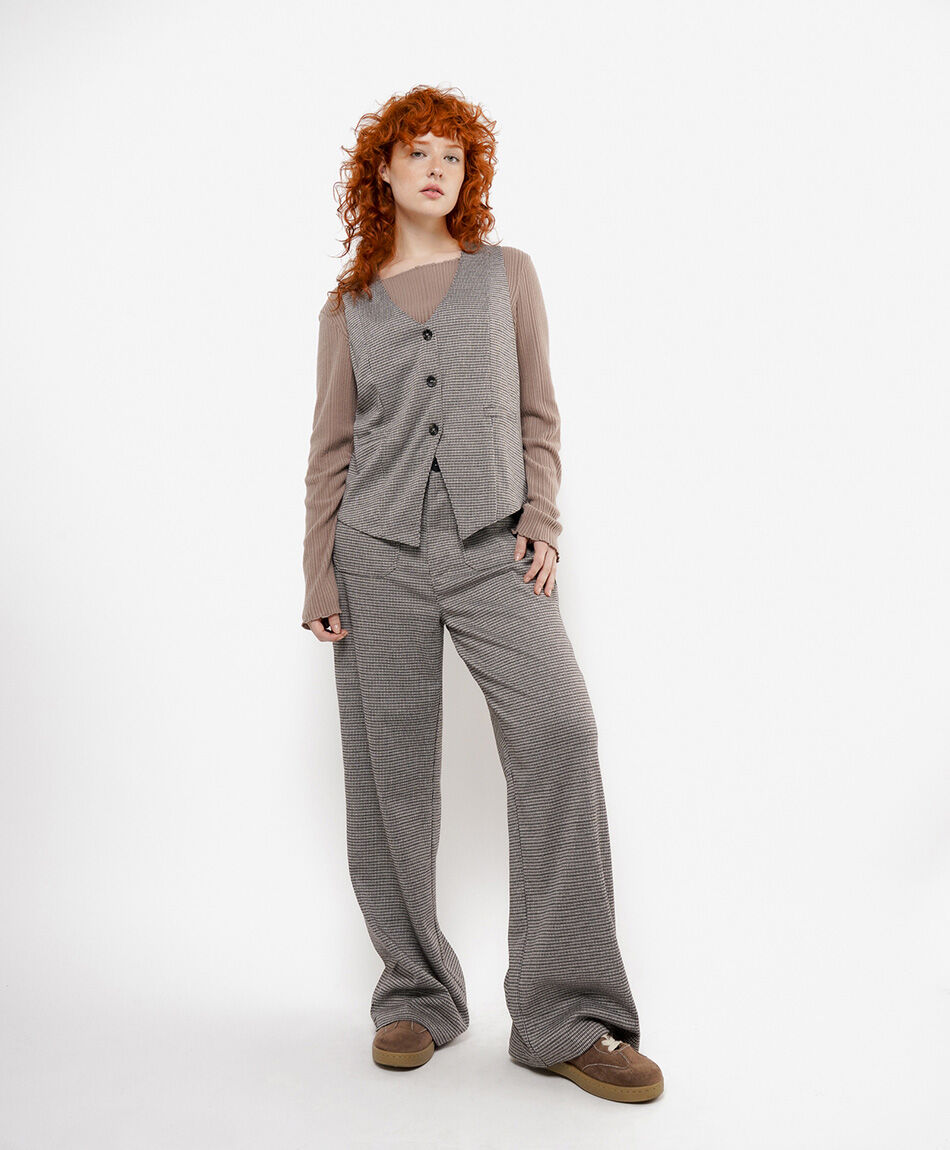 Pantal&oacute;n mujer check wide