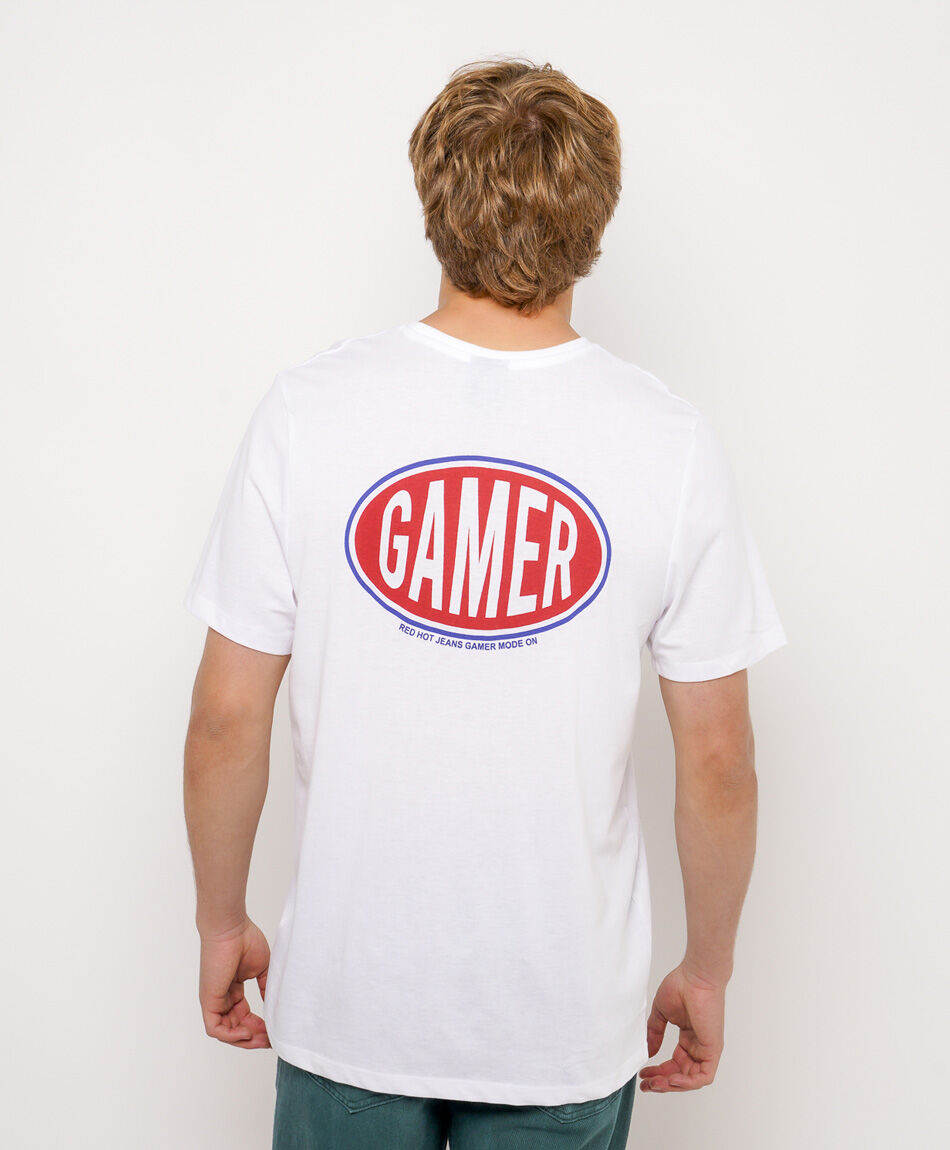 Remera hombre doble estampado gamer