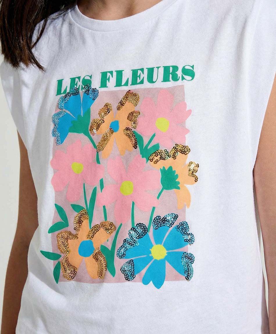 Remera ni&ntilde;a flores