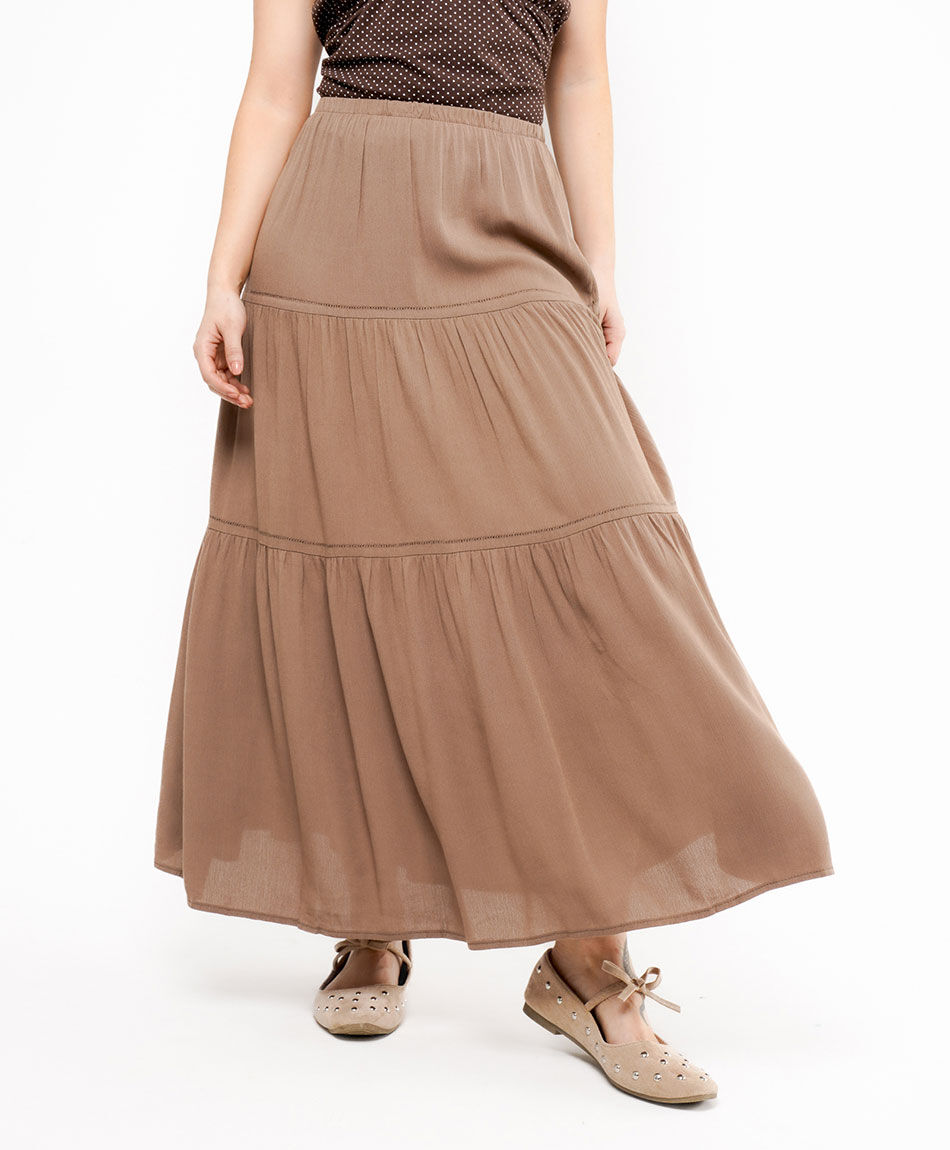 Pollera mujer pisos encaje