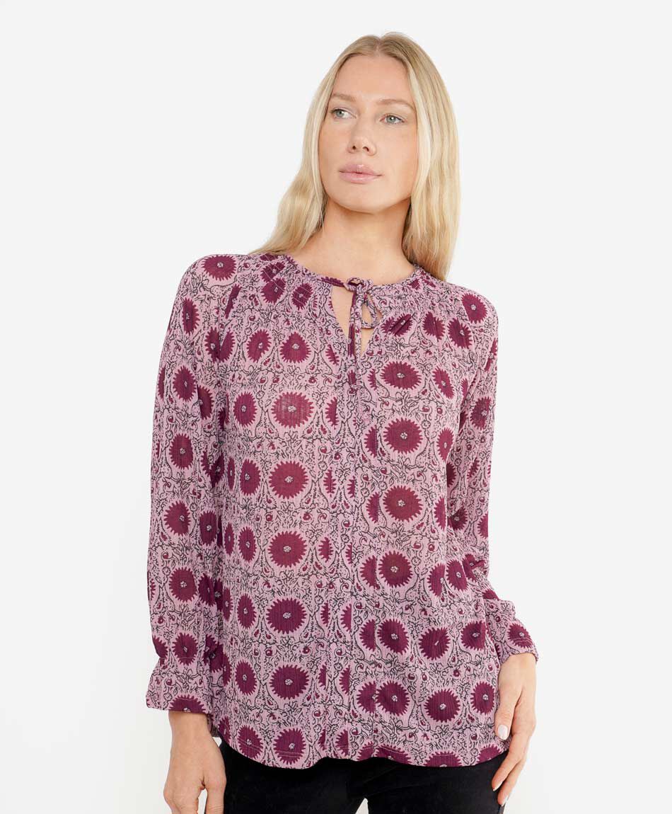 Remera mujer flores boho