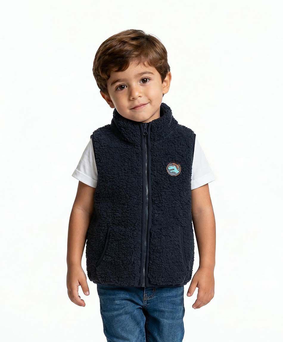 Buzo beb&eacute; vest chiporro gris