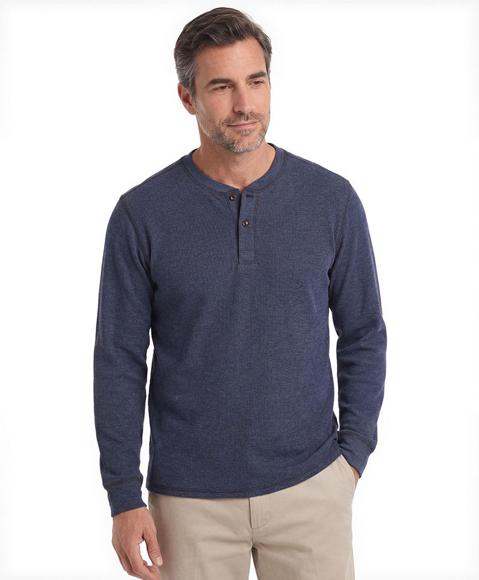 Remera hombre botones azul