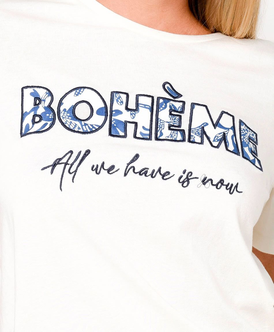 Remera mujer texto boheme