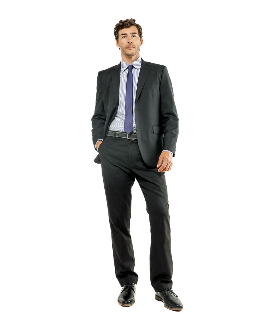 Campera de vestir hombre negra