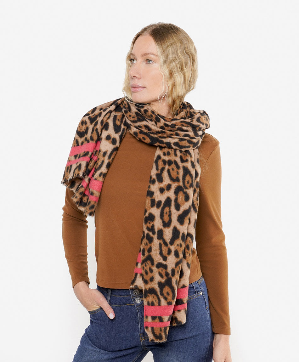 Ruana mujer animal print