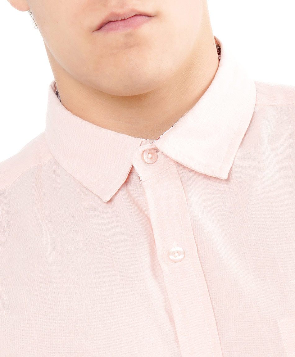 Camisa hombre lisa manga corta