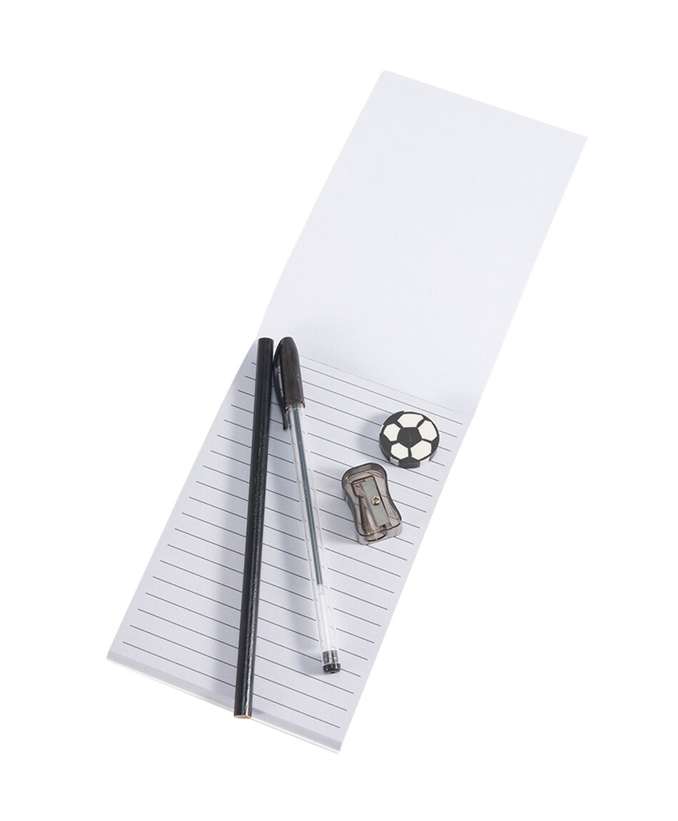 Set libreta + estuche escolar f&uacute;tbol